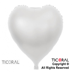 GLOBO MYLAR CORAZON 18 BLANCO ENVASADO HS443-4 X 1 (x 5)