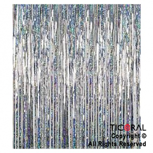 CORTINA HOLOGRAFICA PLATA 2MTx 1MT x 1