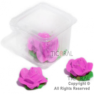 ROSA 224 ESPECIAL CON HOJA FUCSIA x 4