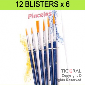 PINCEL CBX LINEA ECO NRO 2 PUNTA REDONDA X 6 MODELOS SURTIDOS X 12 BLISTERS