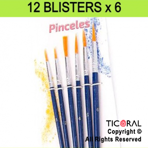 PINCEL CBX LINEA ECO NRO 2 PUNTA REDONDA X 6 MODELOS SURTIDOS X 12 BLISTERS