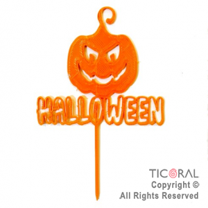 CAKE TOPPER CALABAZA HALLOWEEN X 1