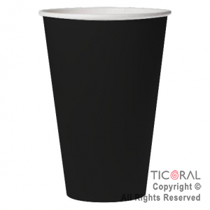 VASO POLIPAPEL 240CC NEGRO X 8