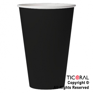 VASO POLIPAPEL 240CC NEGRO X 8