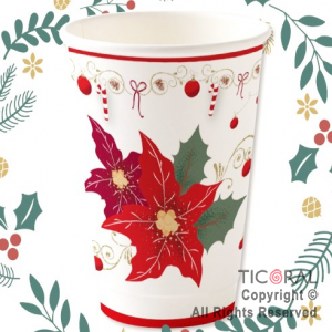 VASO POLIPAPEL 240CC NAVIDAD X 8