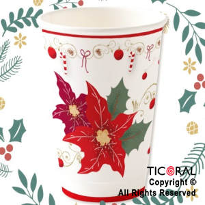 VASO POLIPAPEL 240CC NAVIDAD X 8