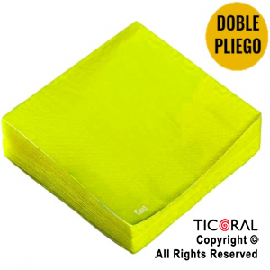 SERVILLETA PREMIUM AMARILLO FLUO x 20