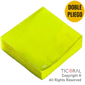 SERVILLETA PREMIUM AMARILLO FLUO x 20