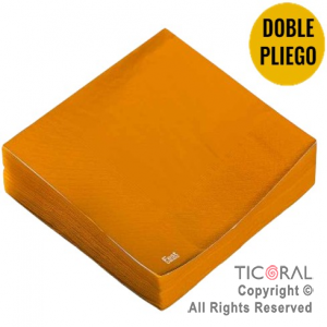 SERVILLETA PREMIUM NARANJA FLUO x 20