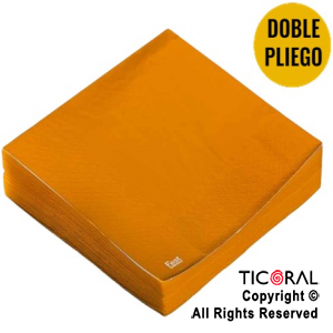 SERVILLETA PREMIUM NARANJA FLUO x 20