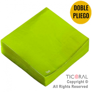 SERVILLETA PREMIUM VERDE FLUO x 20