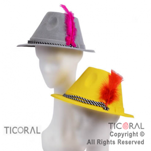 SOMBRERO TIROLES CON PLUMA 6015/F x 1