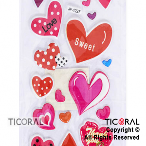 STICKER CORAZONES (21X7CM) HS5658-5 x 12