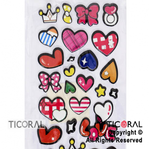 STICKER CORAZONES-MOOS-CORONAS HS5658-9 x 12