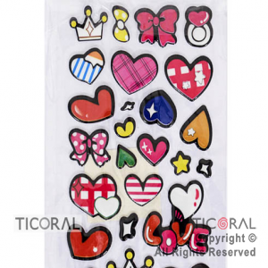 STICKER CORAZONES-MOOS-CORONAS HS5658-9 x 12