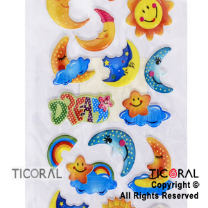 STICKER SOL/LUNA (21X7CM) HS5658-12 x 12