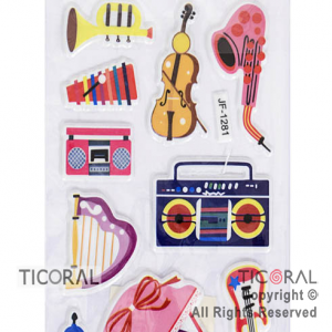 STICKER INSTRUMENTOS MUSICALES (21X7CM) HS5658-20 x 12