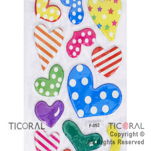 STICKER CORAZONES (21X8CM) HS5665-3 x 12