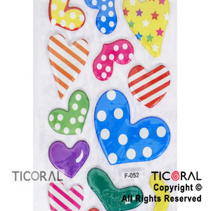 STICKER CORAZONES (21X8CM) HS5665-3 x 12