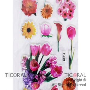 STICKER FLORES (21X8CM) HS5665-6 x 12