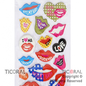 STICKER BESOS (21X8CM) HS5665-8 x 12