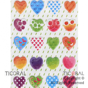 STICKER CORAZONCITOS (21X7CM) HS5673-2 x 12