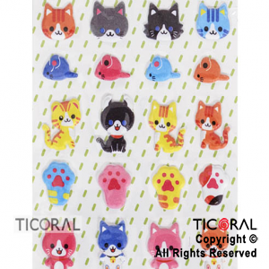 STICKER GATITOS (21X7CM) HS5673-4 x 12