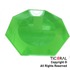 PLATO OCTOGONAL POSTRE 17CM PP VERDE x 10