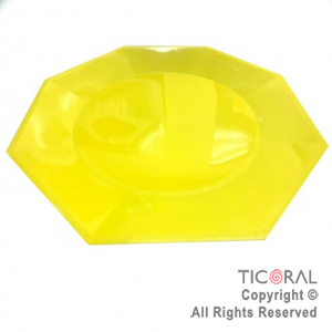 PLATO OCTOGONAL COMIDA 22CM PP AMARILLO x 10