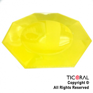 PLATO OCTOGONAL COMIDA 22CM PP AMARILLO x 10