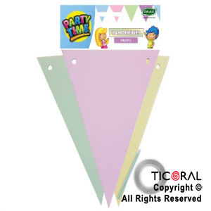 BANDERIN TRIANGULAR DX PASTEL MULTICOLOR x 1