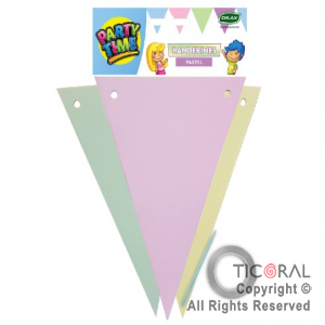 BANDERIN TRIANGULAR DX PASTEL MULTICOLOR x 1