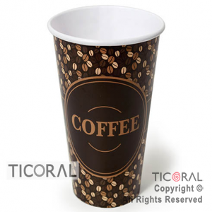 VASO POLIPAPEL IMPRESO COFFE 340CC X 8 UNIDADES