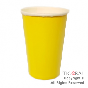 VASO POLIPAPEL AMARILLO 240CC X 8 UNIDADES