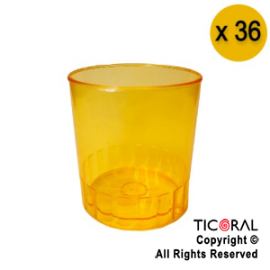 VASO DEGUSTACION 100 CC NARANJA FLUO x 36