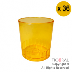 VASO DEGUSTACION 100 CC NARANJA FLUO x 36