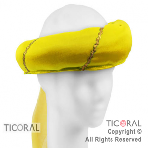 SOMB TURBANTE AMARILLO CON TUL HS5388-3 x 1